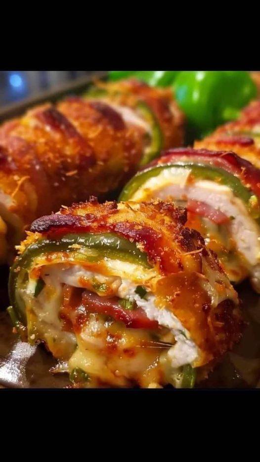 Bacon-Wrapped Stuffed Jalapeño Chicken Rolls