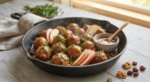 Apple Butter Chicken Meatballs
