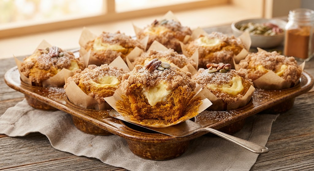 Pumpkin Cream Cheese Muffins