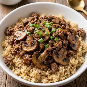 Beef and Mushroom Protein Bowls