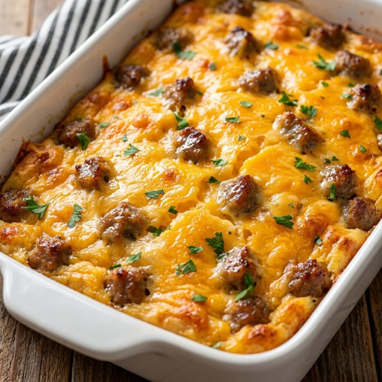 Biscuits and Gravy Breakfast Casserole