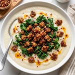 Cauliflower Sausage and Kale Soup