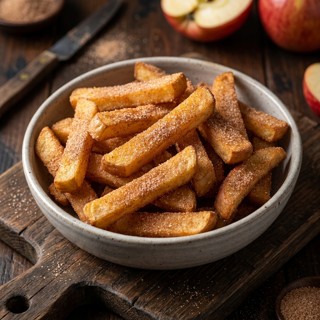 Air Fryer Apple Fries Recipe: Crispy Cinnamon Coated