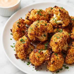 Crispy Parmesan Cauliflower Bites