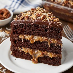 Easy German Chocolate Dump Cake