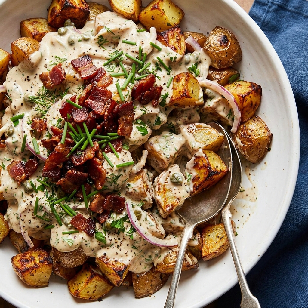 French-Style Potato Salad Recipe with Warm Dressing