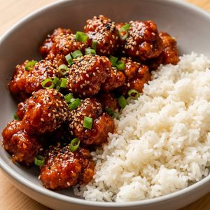 Korean Sweet Chili Chicken Rice Bowl