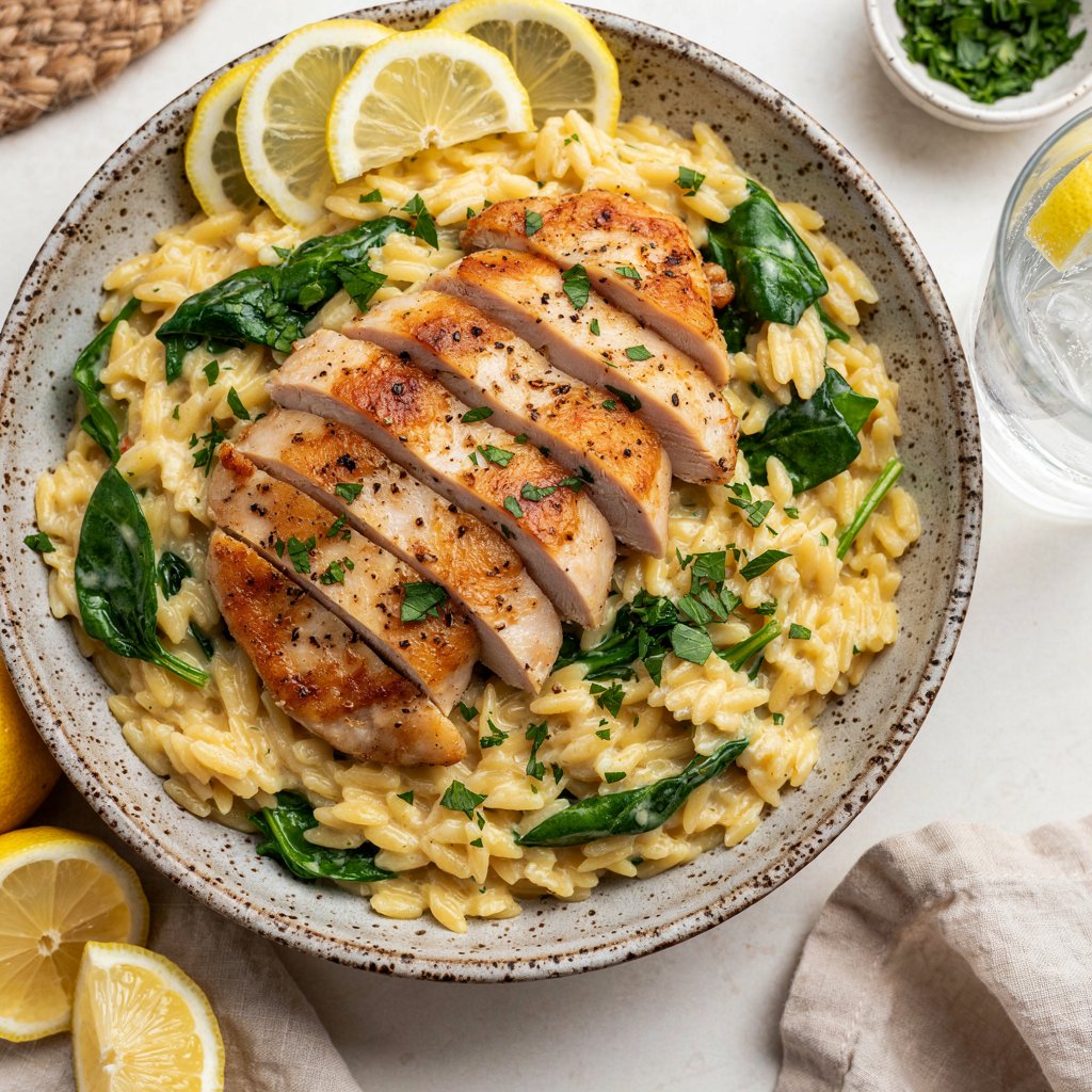 Lemon Chicken Orzo Recipe — Easy Creamy One-Pot Dinner