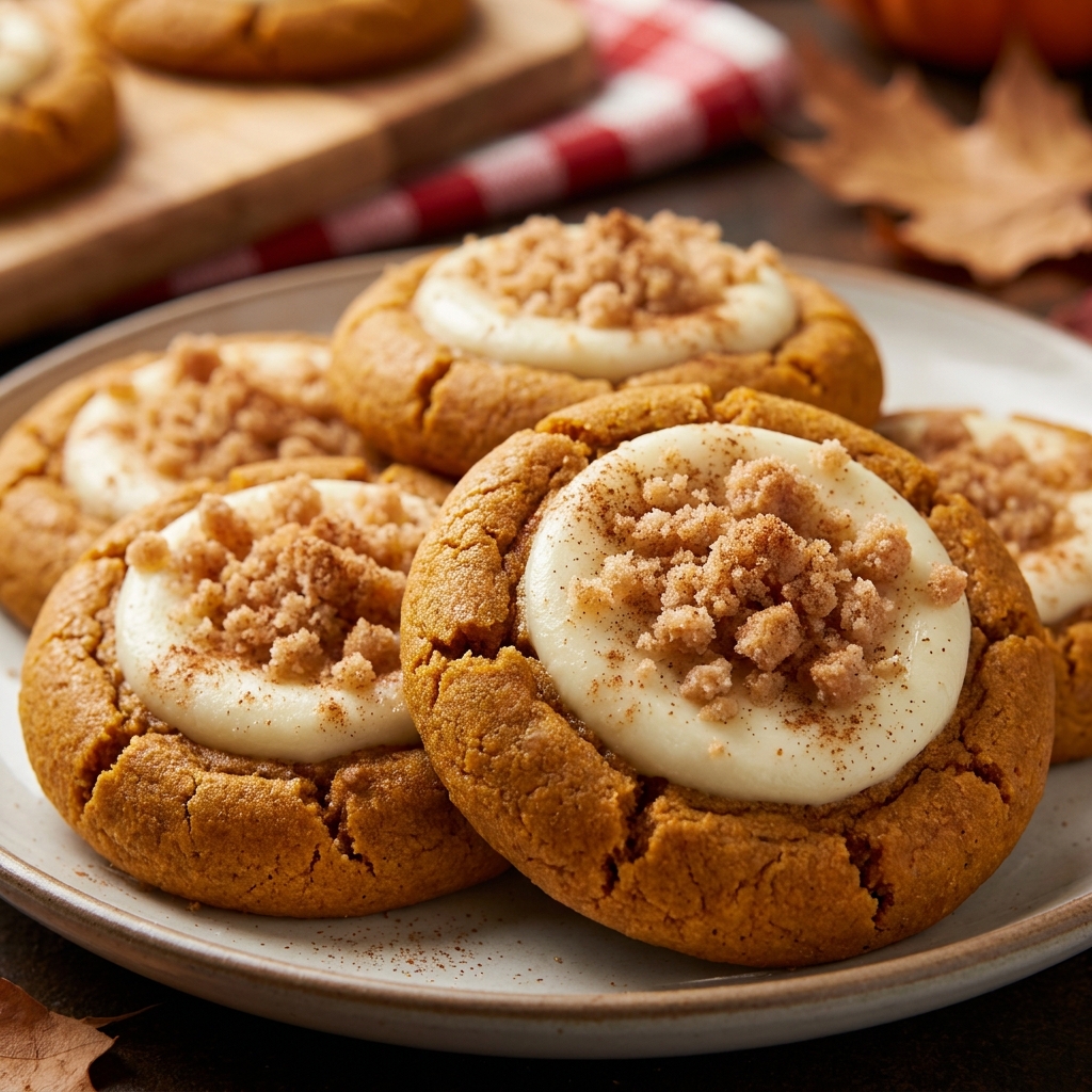 Step by step: making pumpkin cheesecake cookie dough and filling.