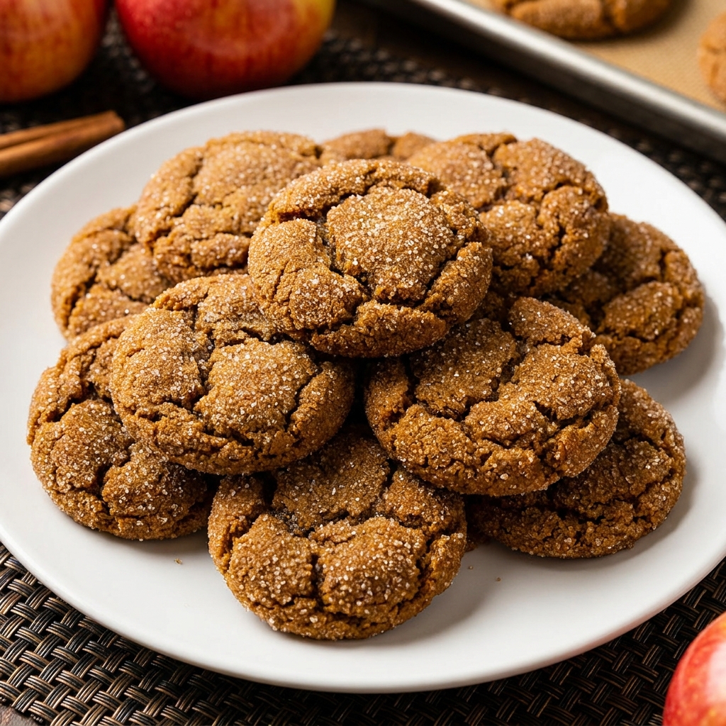 Soft Batch Apple Cider Gingersnap Cookies At Home
