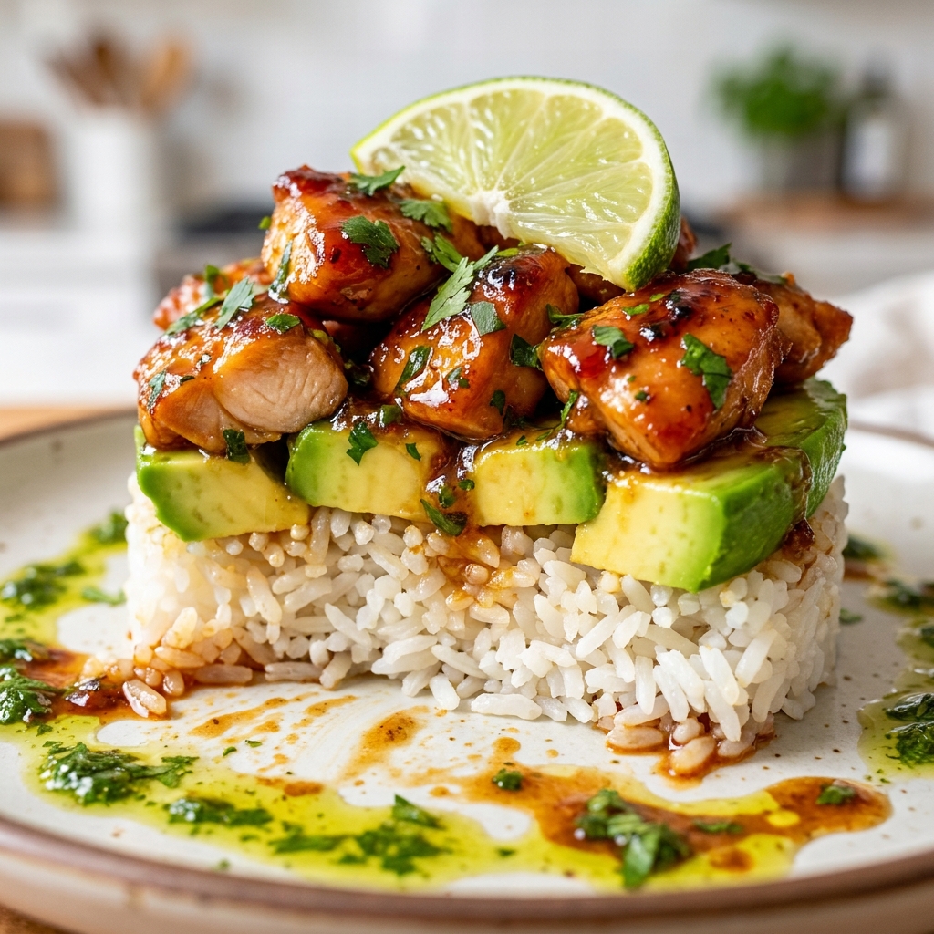 Marinated chicken thighs baking on a foil-lined sheet pan with caramelized honey lime glaze