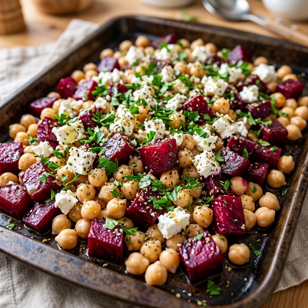 Chickpea Beet Feta Salad: Crunchy, Bright Protein Bowl