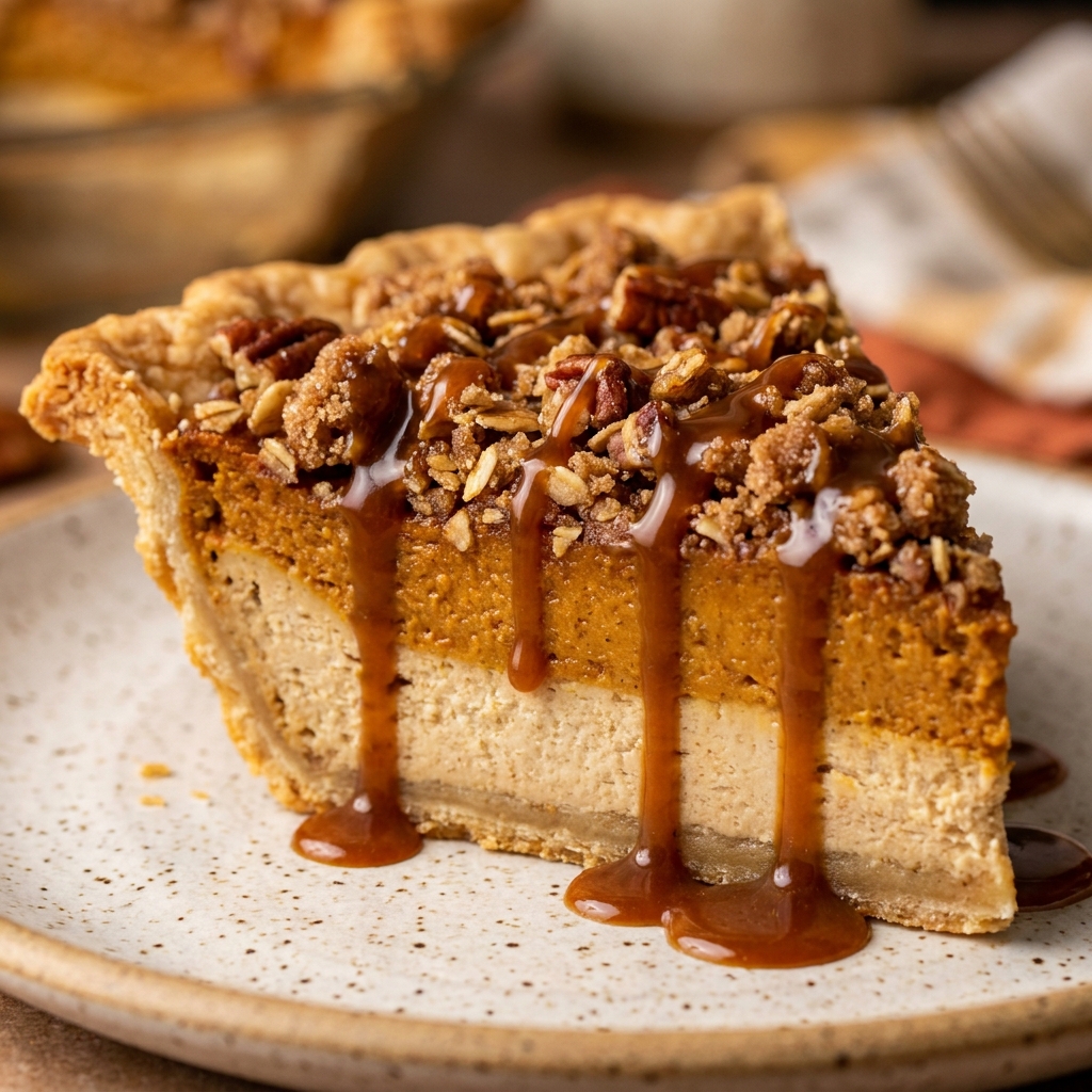 Cozy Brown Butter Pumpkin Pie with Streusel Topping Recipe