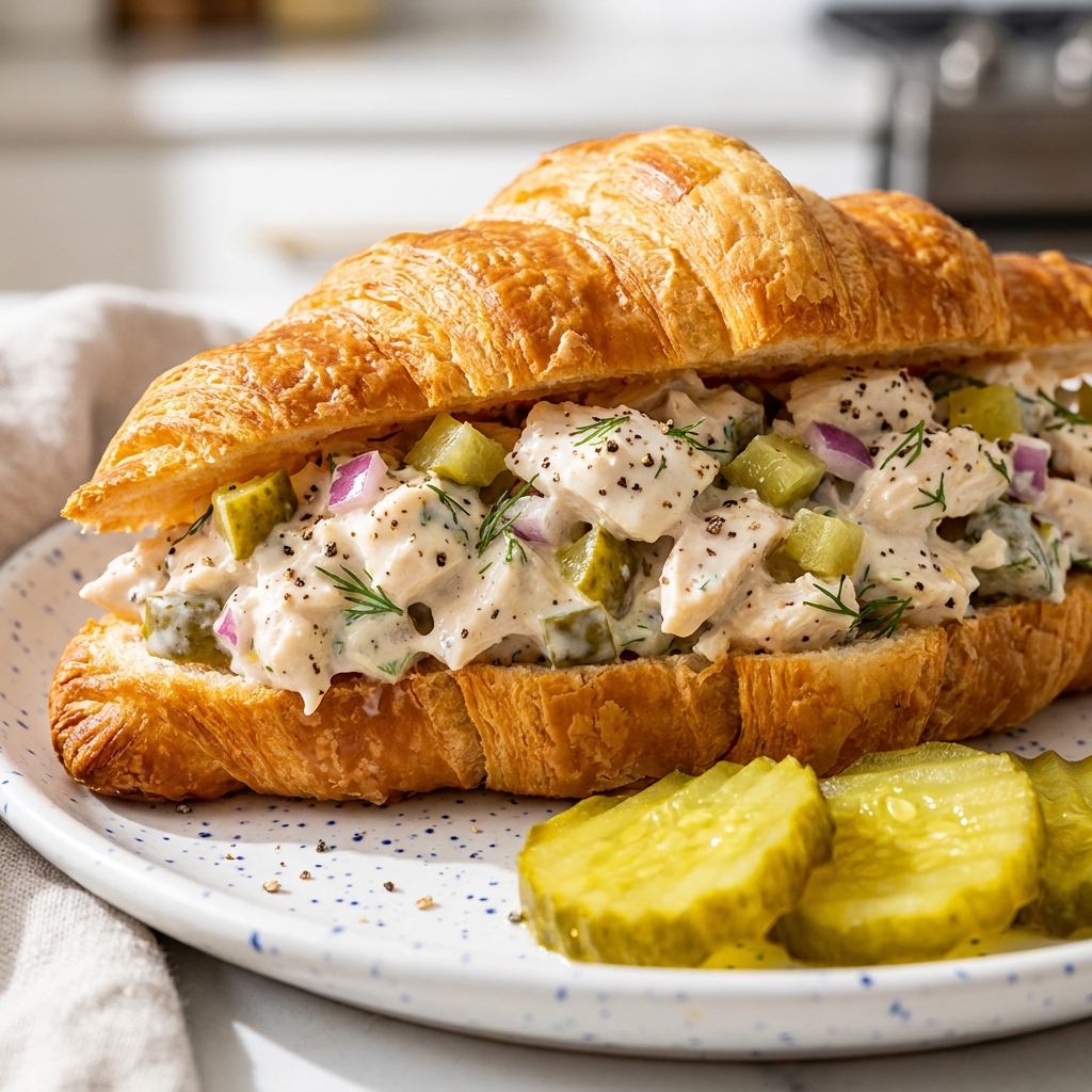 Crunchy Dill Chicken Salad – Crispy, Tangy & Ready in 15