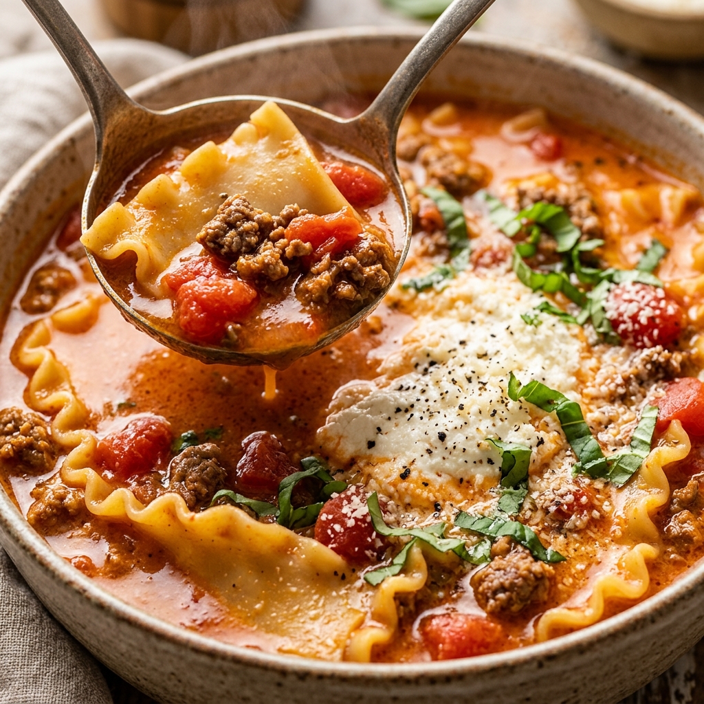 Easy Creamy Lasagna Soup – One-Pot Comfort in 40 Minutes