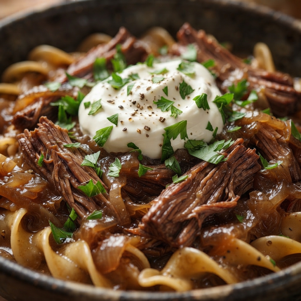 French Onion Pot Roast – Caramelized, Tender Beef Dinner