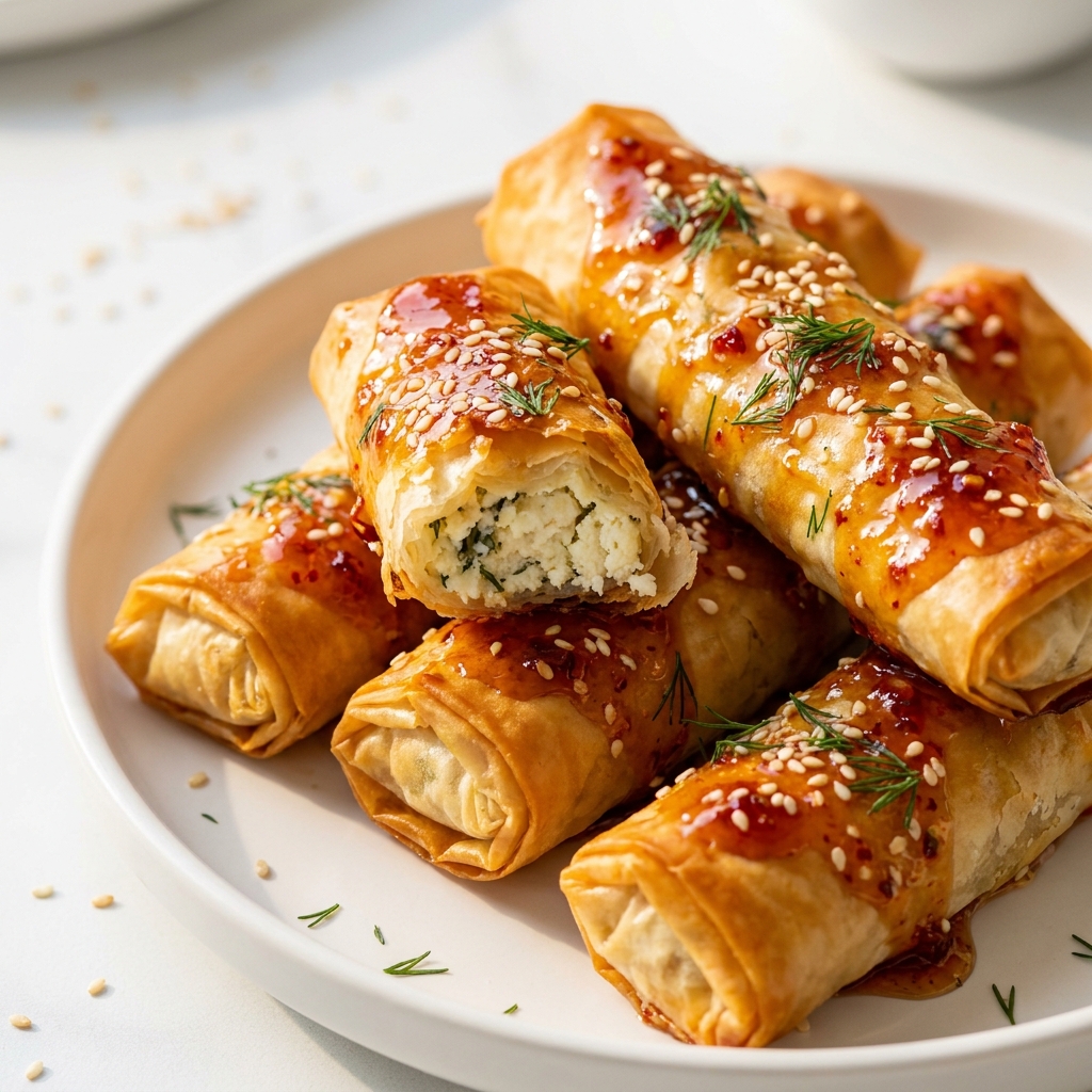 Chili Honey Feta Rolls – Sweet & Spicy Appetizer Recipe