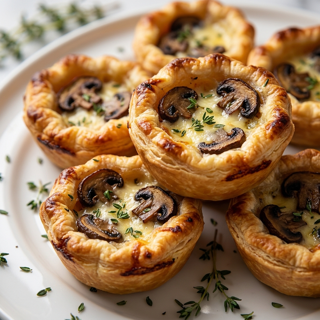 Mini Mushroom and Gruyère Pot Pies with Thyme Recipe