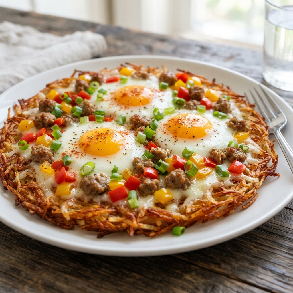 Preparing Sizzling Breakfast Pizza: Crispy, Gooey Morning Delight
